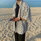 NTZOZ Men’s Korean summer snake print shirt blouse