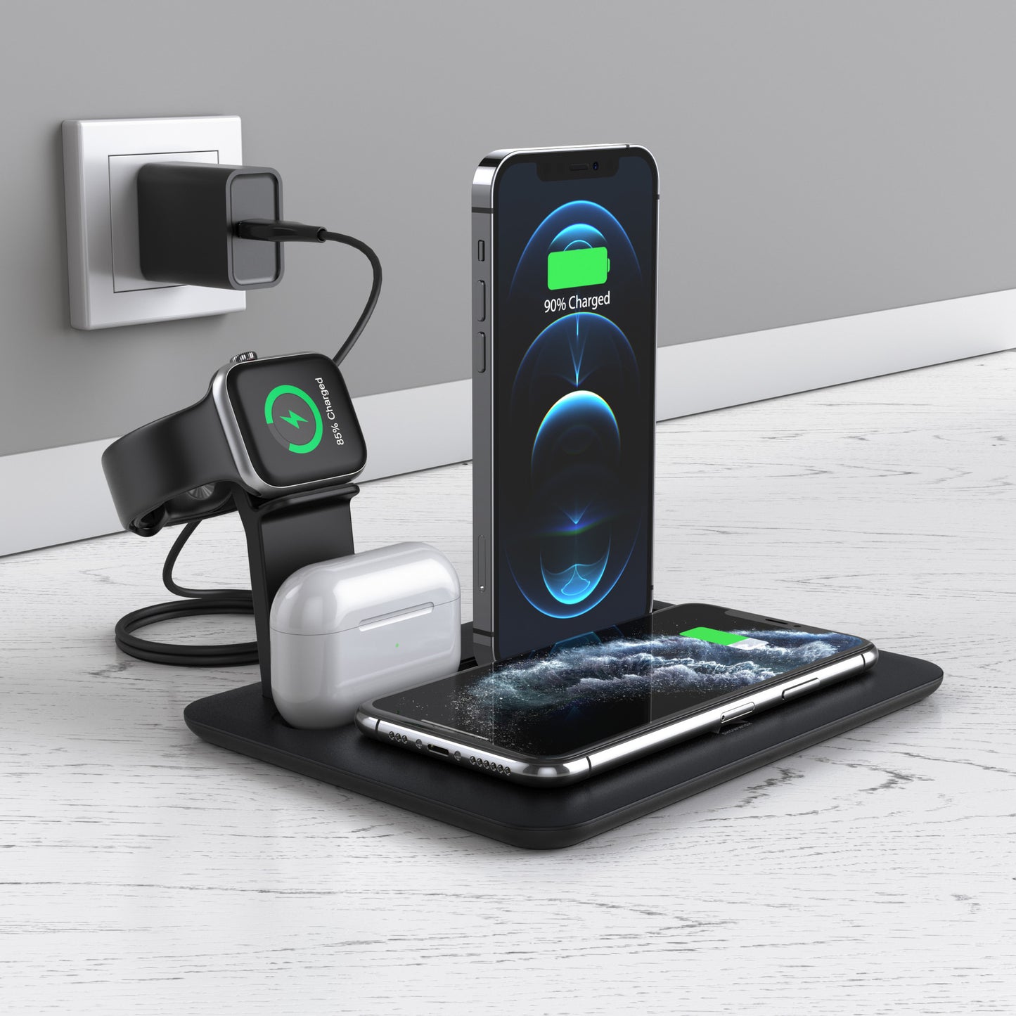 New 15W four-in-one wireless charging stand