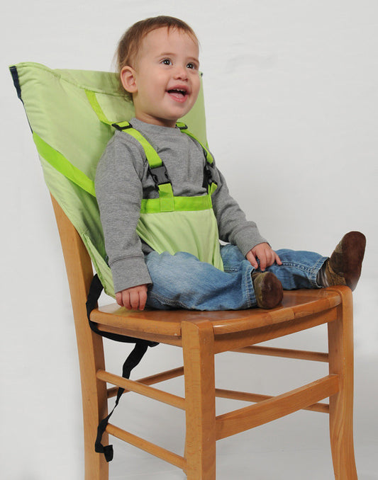 Portable all-in-one baby colorful dining chair with protective belt