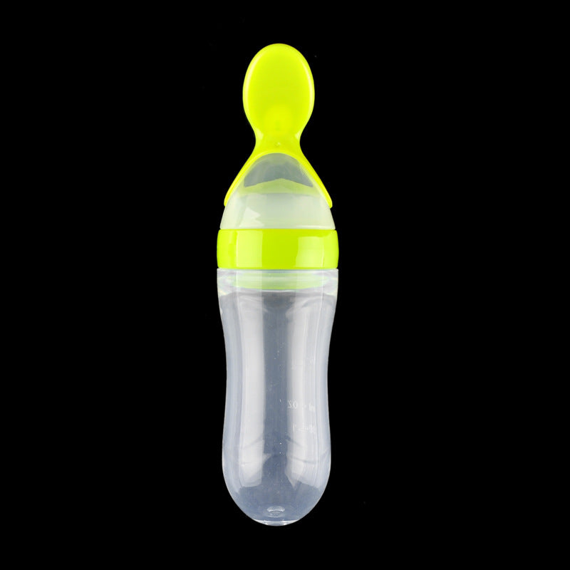 Silicone squeeze feeding rice paste feeding bottle spoon