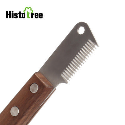 Pet grooming combing plucking knife