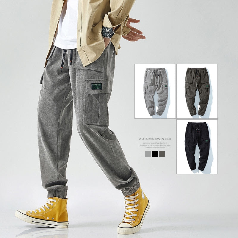 Men’s New autumn youth trend tooling trousers