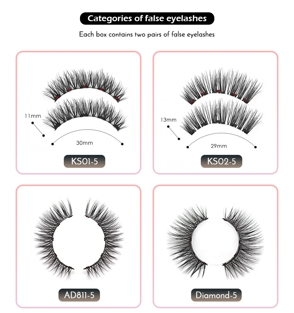 5D Magnetic Double Layer False Eyelashes