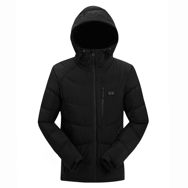 Korean Men’s cotton winter heating hooded jacket