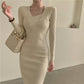 Women French style Knitted dress