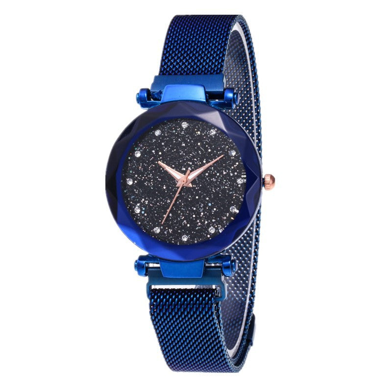 Luxury Women Stainless Steel Mesh Hook Buckle Quartz Wrist Watch - Watch & Jewelry