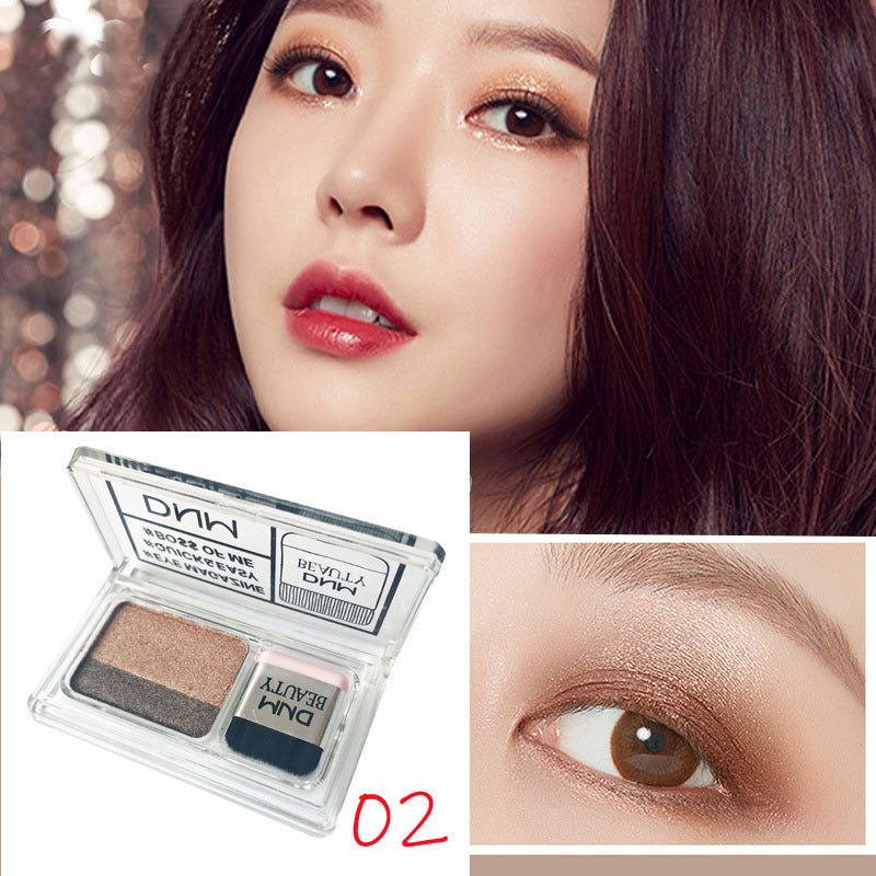 DNM lazy two-color gradient pearlescent eye shadow