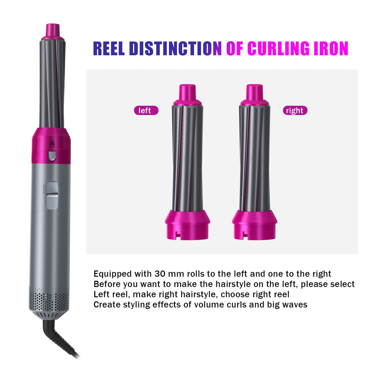 Five-in-one automatic hair curling iron set