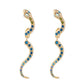 Korean crystal diamond serpentine earrings - Watch & Jewelry