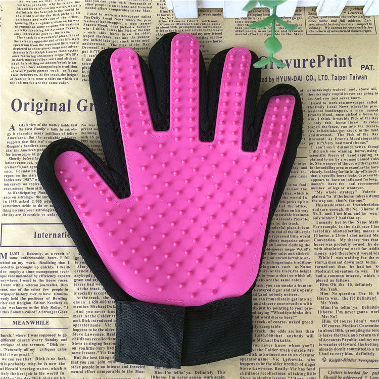 Pet artifact hair removal gloves