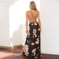 Women sexy baless print ladies dress
