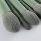 Natural Hair Green Makeup Brushes set