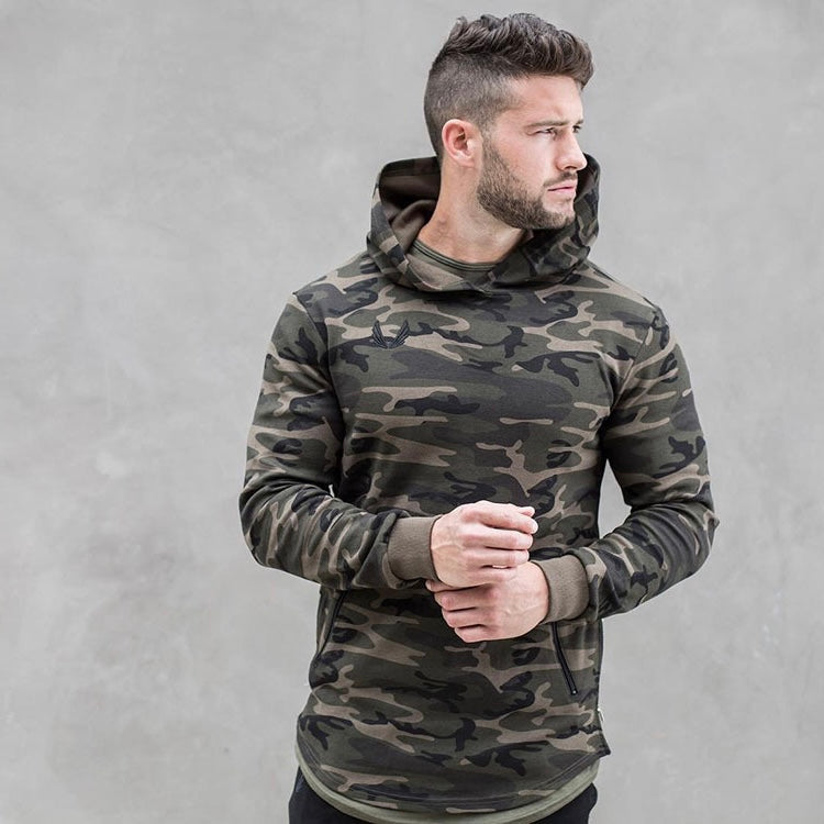 Muscle Brothers Men’s sports leisure camouflage pullover