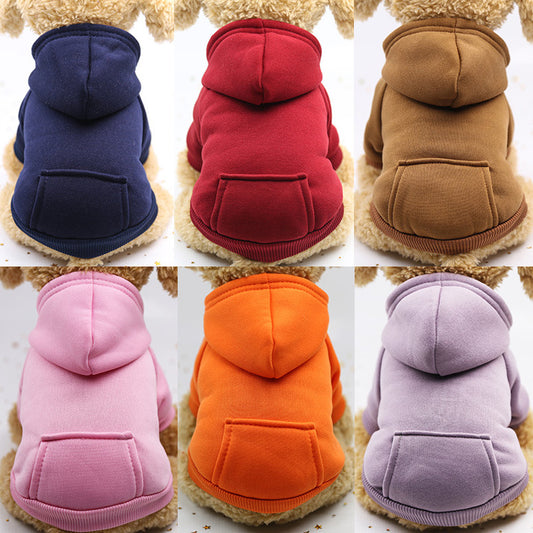 Fall/Winter Sporty Pet Sweater Pocket Two-legged Clothes