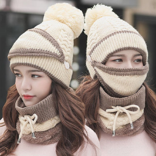 Korean women men’s winter warm cycling cap