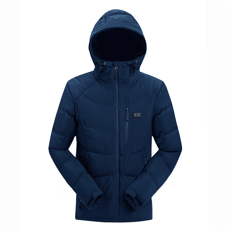 Korean Men’s cotton winter heating hooded jacket