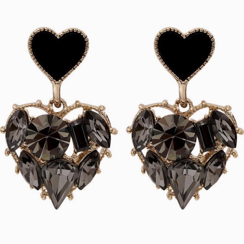 New rhinestone love earrings for women - Watch & Jewelry