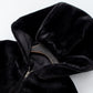 Women luxury short high waist fur jacket blouse