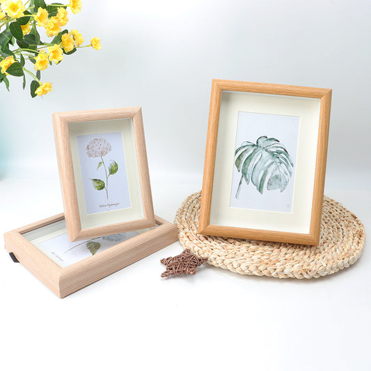 Wooden stereo hollow photo frame set