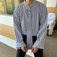 MRCYC Korean Men’s trend casual tie striped shirt