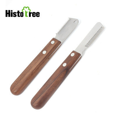 Pet grooming combing plucking knife