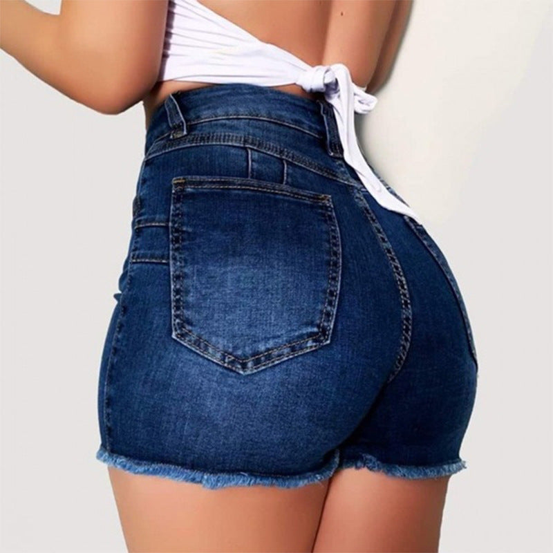 New women high waist denim shorts