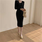Women French style Knitted dress