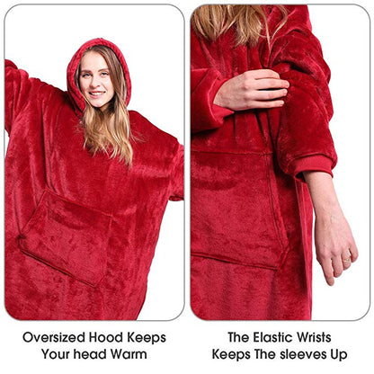 Women Men’s Microfiber Sherpa Blanket With Sleeves