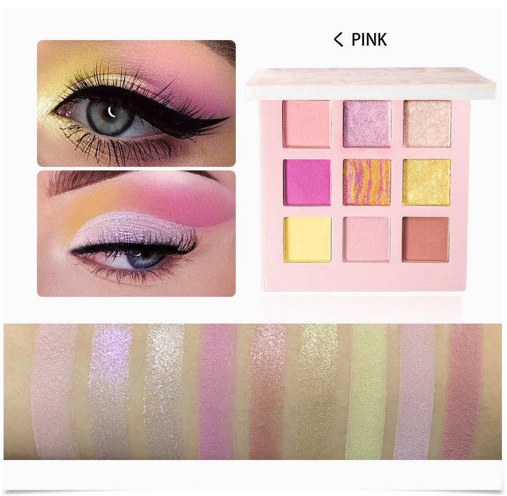 HANDAIYAN 9 Color Pearlescent Matte Eyeshadow Palette