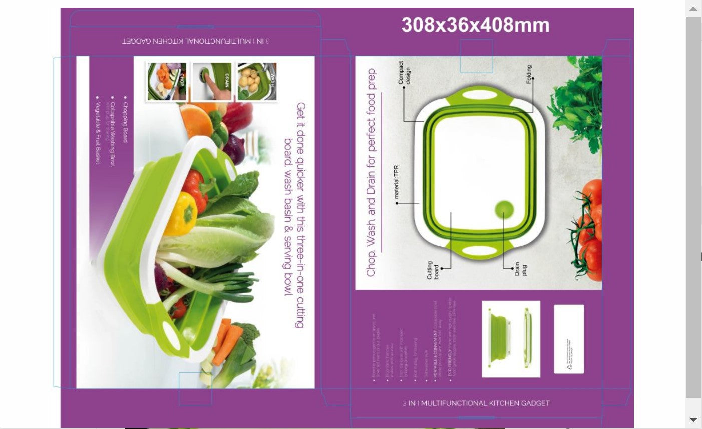 Multifunctional Folding cutting board