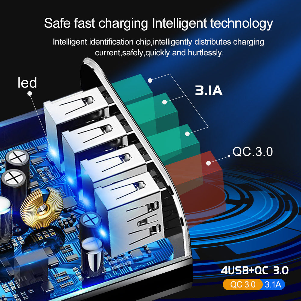 New travel 4 usb multi-port fast charger