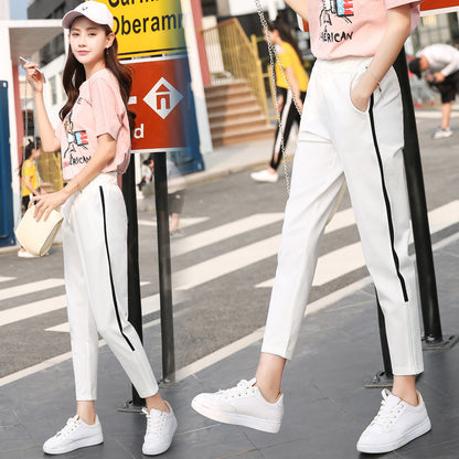 Korean women loose harem guard pants