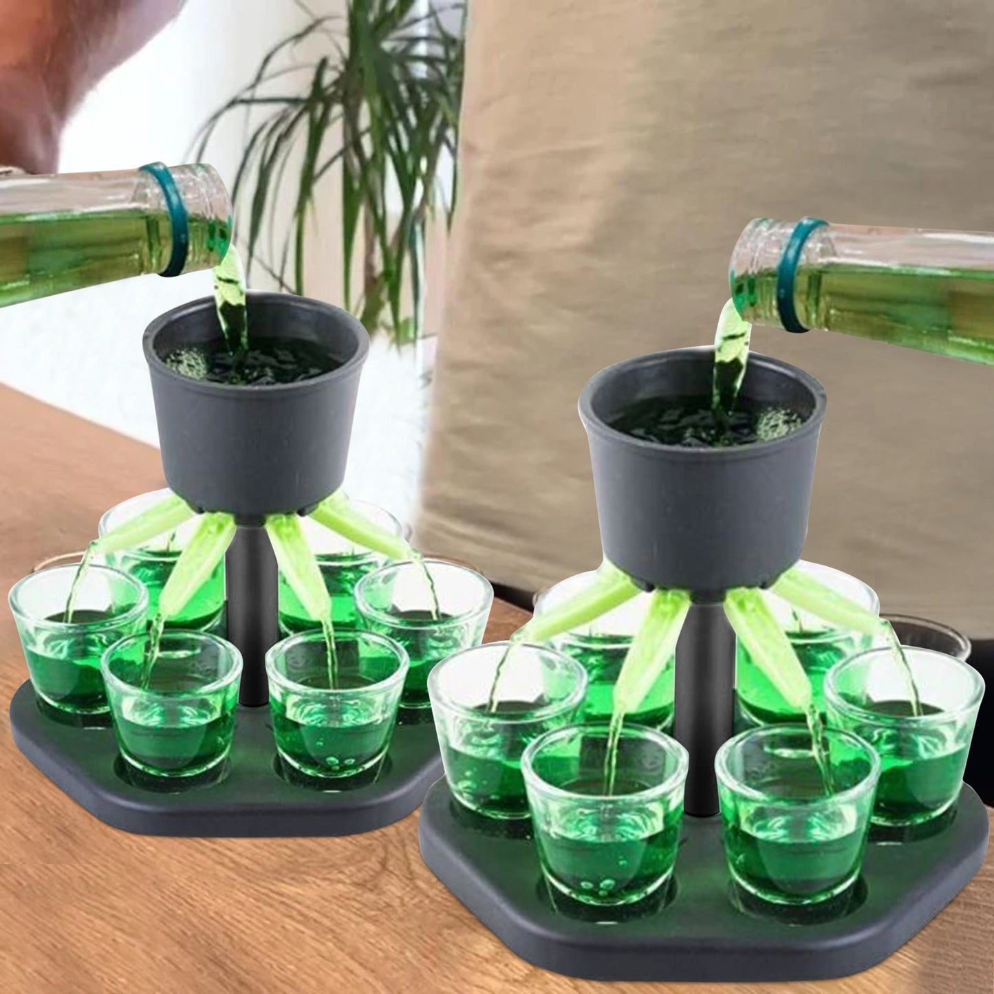 6 Shot Glass Dispenser and Holder