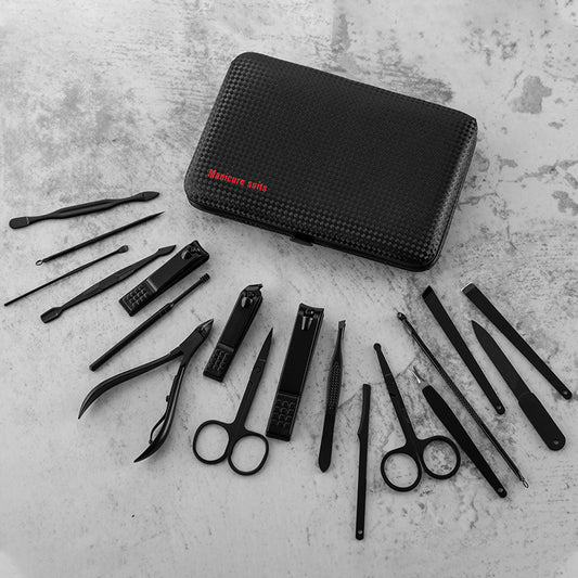 Black nail clippers set