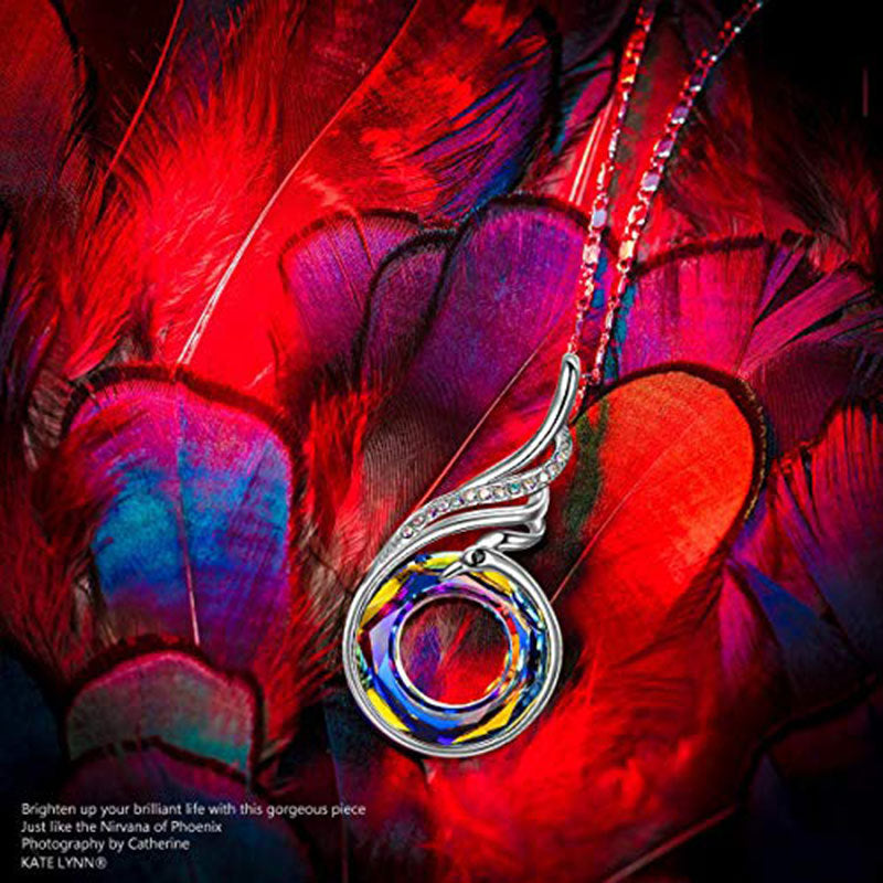 Explosion New Women Crystal Peacock Necklace - Watch & Jewelry