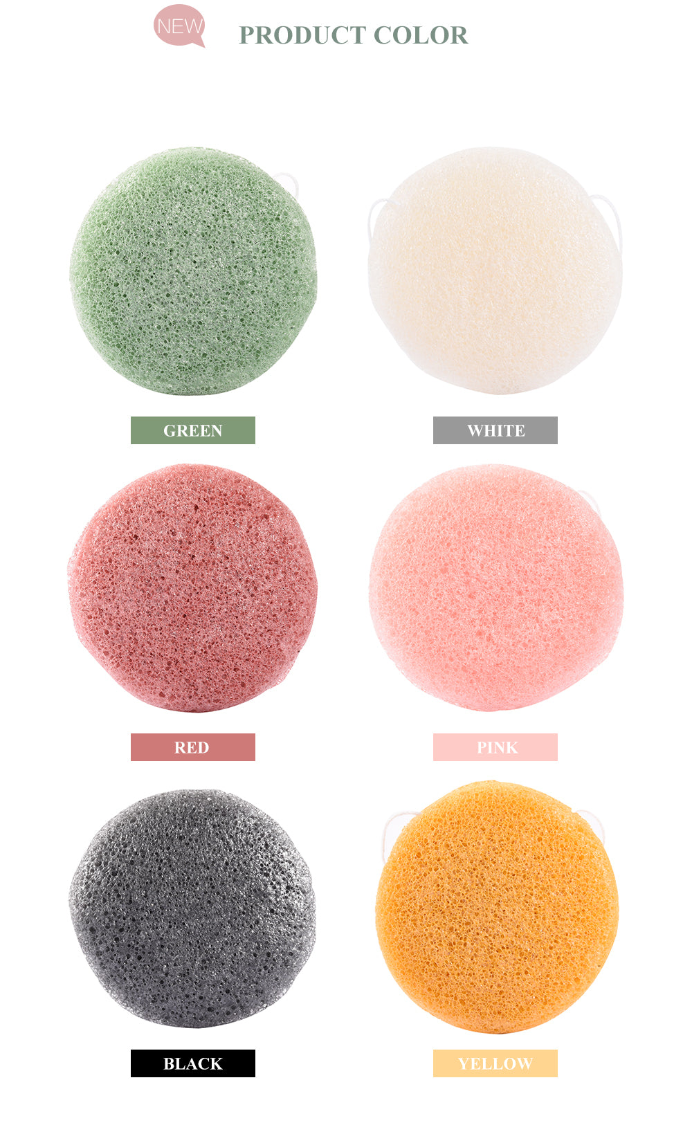 Fulljion Shape Konjac Sponge Cosmetic Puff