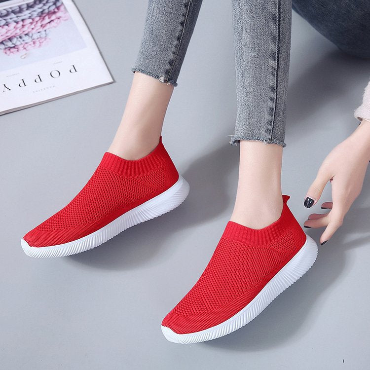 Explosions mesh flying woven women spot socks shoes