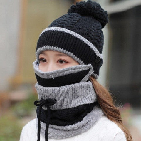 Korean women men’s winter warm cycling cap