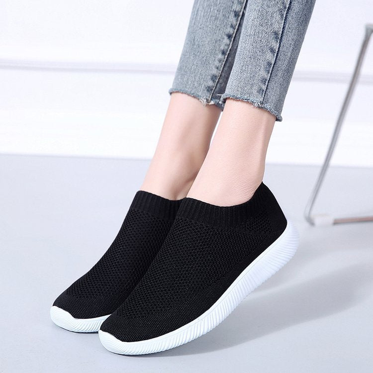 Explosions mesh flying woven women spot socks shoes