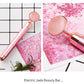 Electric Vibrating Natural Rose Quartz Roller Facial Massager