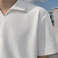 NTZOZ New Men’s Korean Trend Lapel Short Sleeve T-shirt