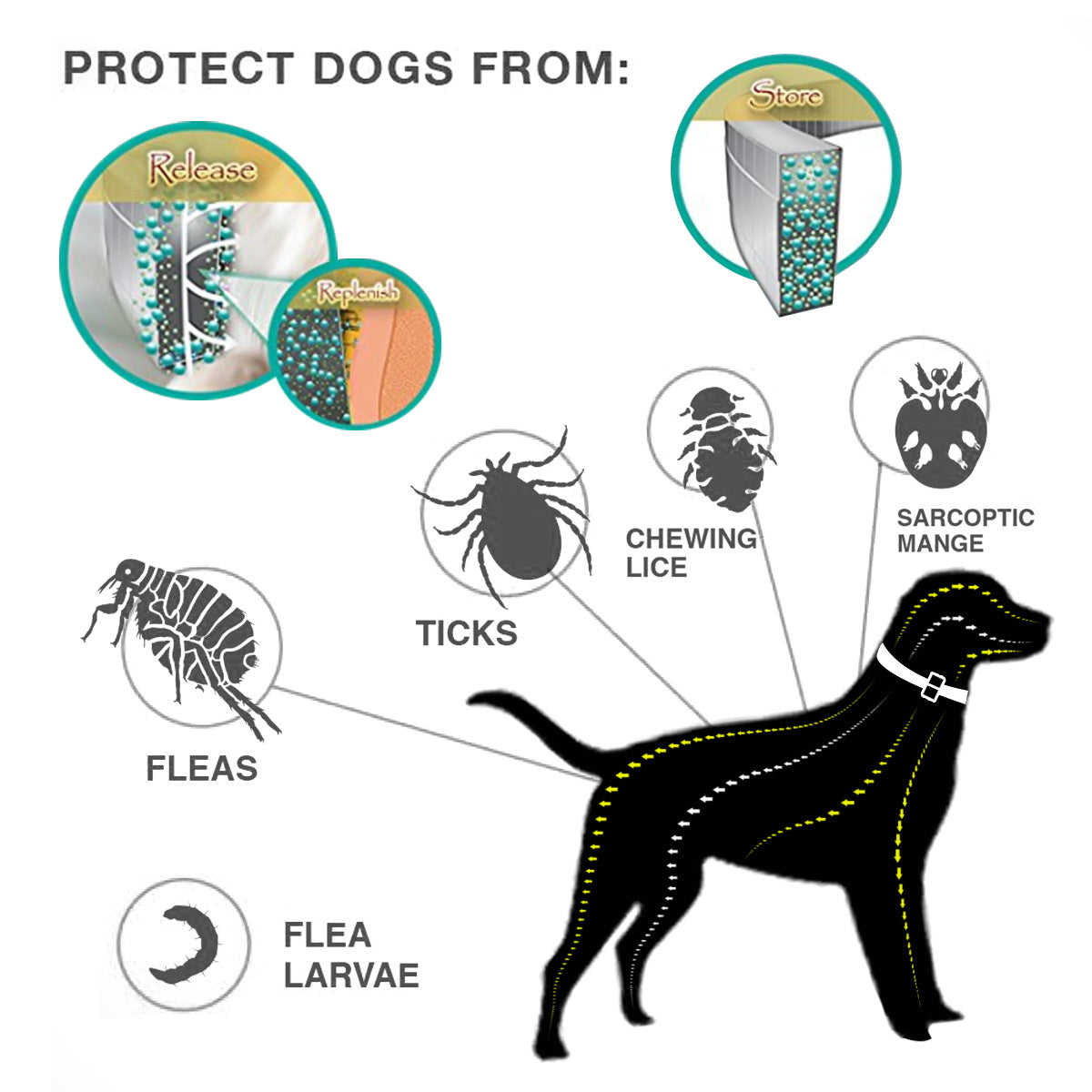 Pet Killing Flea Mosquito Repellent Natural Deworming Essential Oil Collar