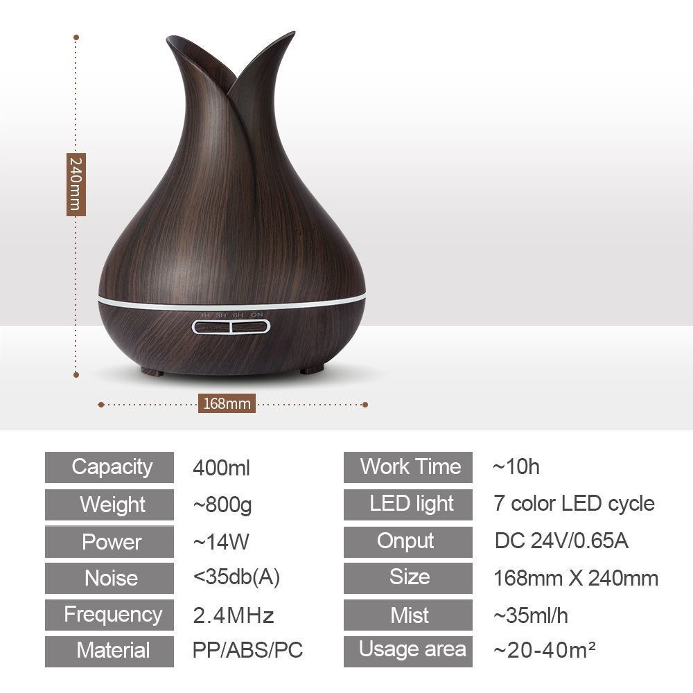 Petal wood remote aromatherapy machine