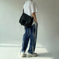 MYQ Korean Men’s trend pleated ice silk casual  trousers