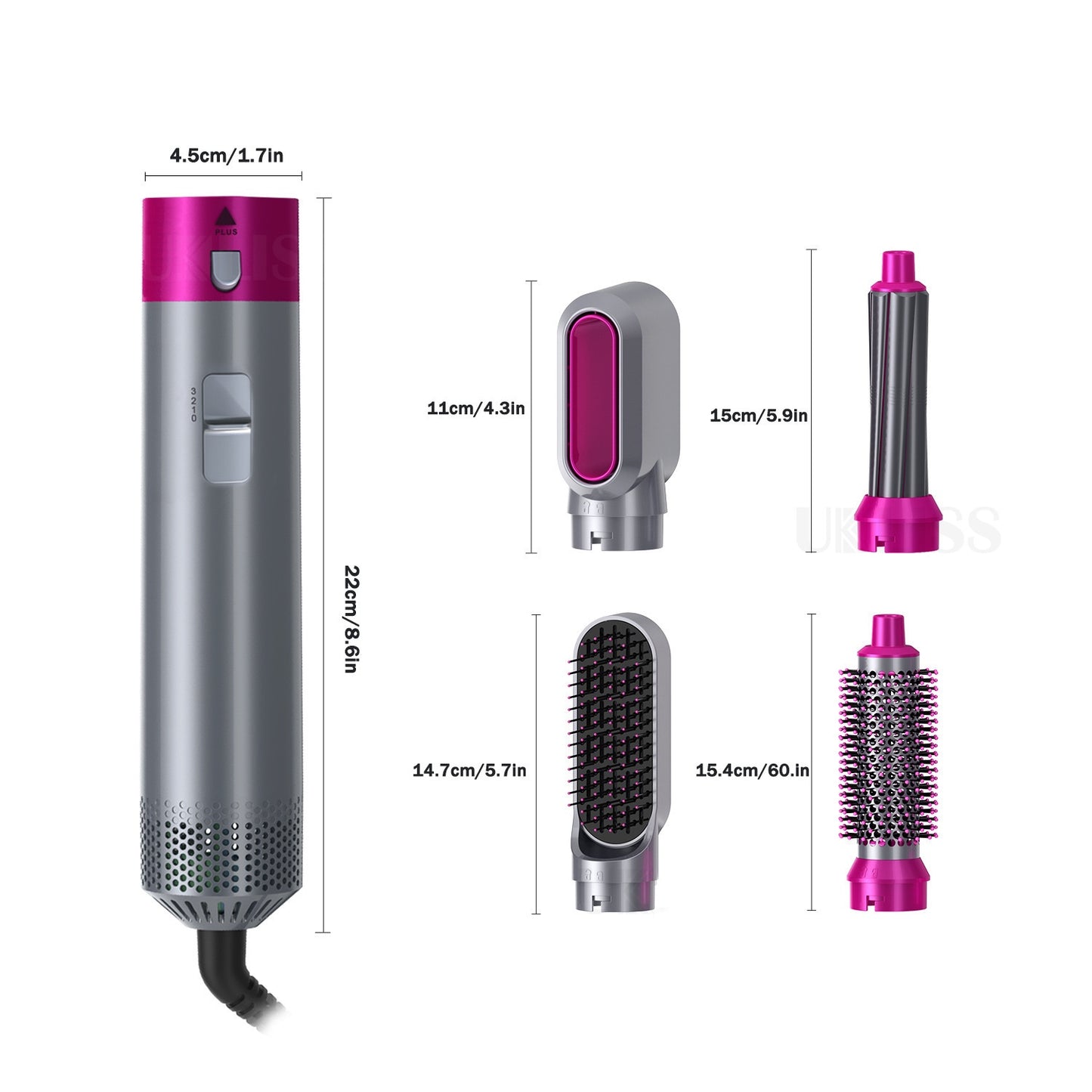 Five-in-one automatic hair curling iron set