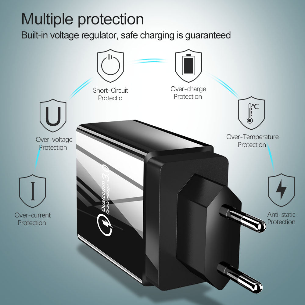 New travel 4 usb multi-port fast charger