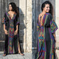 New women cotton deep V-neck beach coat skirt