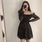 Korean chic women floral doll skirt dress