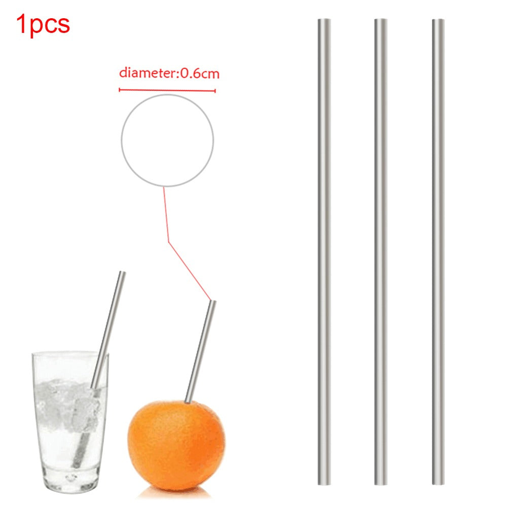 Stainless Steel Metal Straw / Cleaner Brush