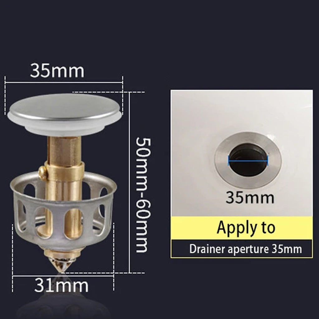 Universal Wash Basin Bounce Drain Filter